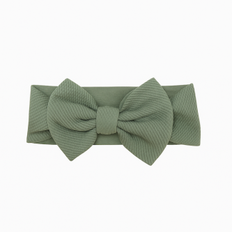 Βρεφική Κορδέλα με Φιόγκο Dark green big bow 8191